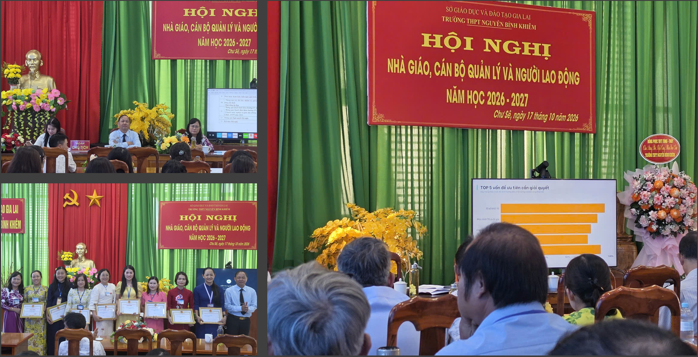 HỘI NGHỊ NHÀ GIÁO, CÁN BỘ QUẢN LÝ VÀ NGƯỜI LAO ĐỘNG TRƯỜNG THPT NGUYỄN BỈNH KHIÊM  NĂM HỌC 2026 - 2027