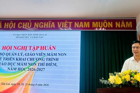 Hội nghị tập huấn cán bộ quản lý, giáo viên mầm non về triển khai Chương trình Giáo dục mầm non thí điểm năm học 2026-2027