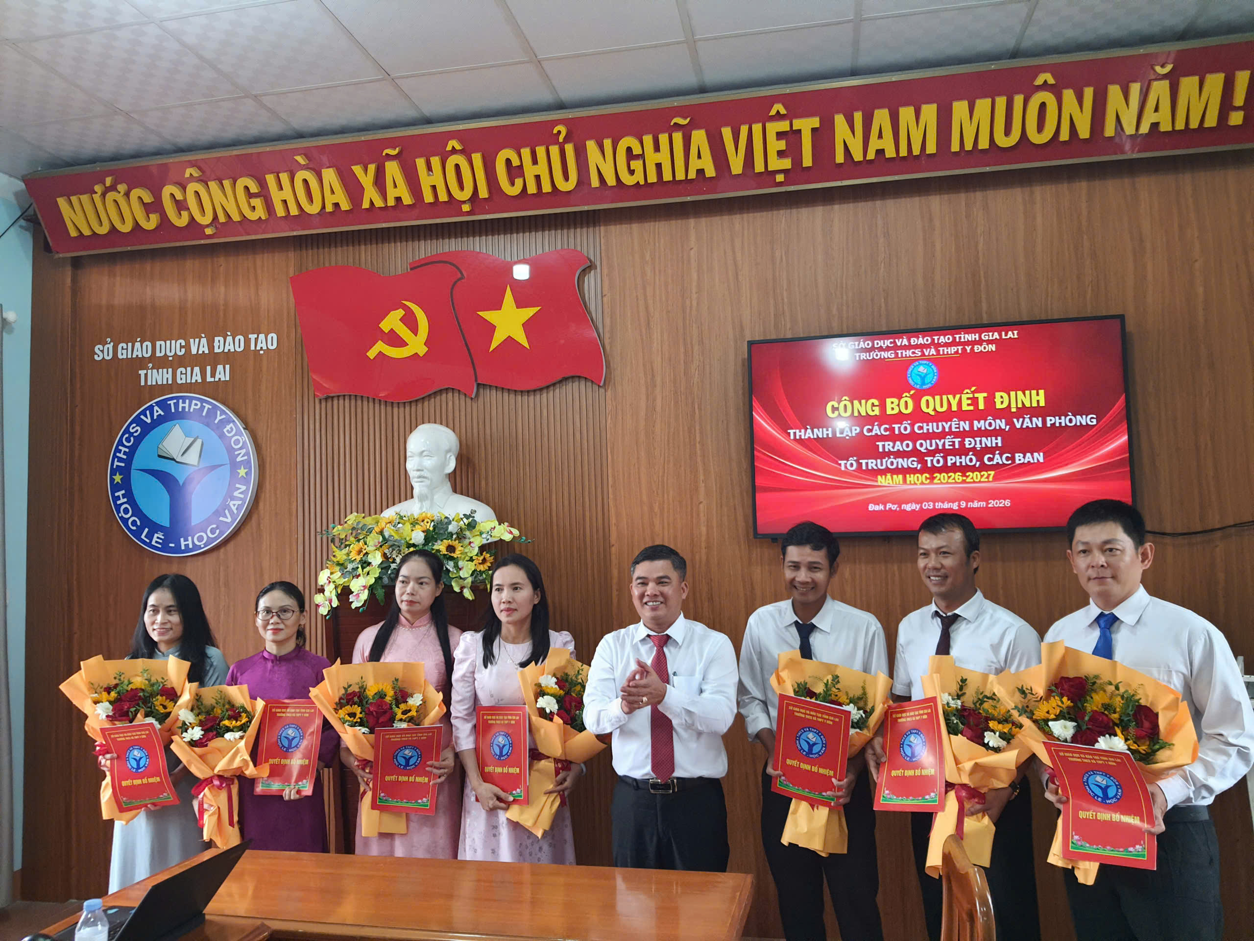 TRƯỜNG THCS VÀ THPT Y ĐÔN – KIỆN TOÀN CÔNG TÁC NHÂN SỰ  ĐẦU NĂM HỌC 2026-2027